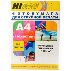 Фотобумага глянцевая односторонняя (Hi-image paper) A4, 170 г/м, 100 л