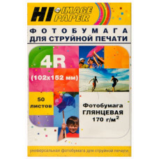 Фотобумага глянцевая односторонняя (Hi-image) 102х152, 170 г/м, 50 л.