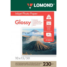 Фотобумага Lomond глянцевая односторонняя 10х15, 230г/м, 50л (0102035) Фотобумага Lomond глянцевая односторонняя 10х15, 230г/м, 50л (0102035)